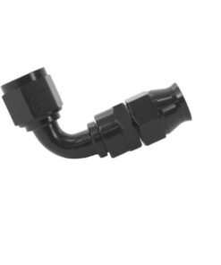 Aeromotive PTFE Hose End - AN-08 - 90 Deg - Black Anodized