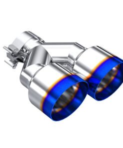 MBRP Burnt End Tip 2.5 ID, Dual 4 OD Out, 9.5 length, Single wall 304 Stainless Steel