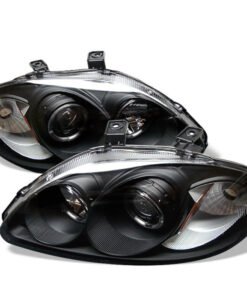 Spyder Honda Civic 96-98 Projector Headlights LED Halo Amber Reflctr Blk PRO-YD-HC96-AM-BK