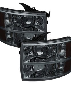 Xtune Chevy Silverado 07-13 Crystal Headlights Smoked HD-JH-CS07-AM-SM