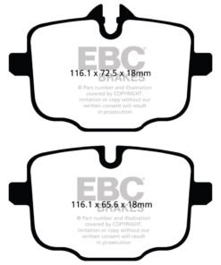 EBC 12+ BMW M5 4.4 Twin Turbo (F10) Yellowstuff Rear Brake Pads