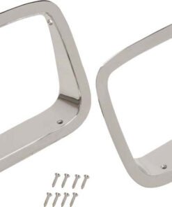 Kentrol 87-95 Jeep Wrangler YJ Headlight Bezels Pair - Polished Silver