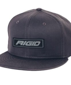 RIGID Industries 1032 RIGID New Era Flat Bill Hat Grey With Grey Logo Patch, Snapback