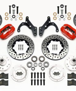 Wilwood Forged Dynalite Front Kit 11.00in Drill-Red 69-70 Impala Drum/Disc 69-82 Vette