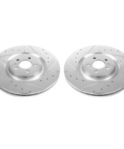 Power Stop 13-14 Ford Mustang Front Evolution Drilled & Slotted Rotors - Pair