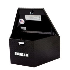 Tradesman Aluminum Trailer Tongue Storage Box (16in.) - Black