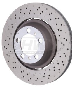 SHW 18-19 Porsche 911 GT3 4.0L w/o Ceramic Brakes Left Rear Drilled-Dimpled Lightweight Brake Rotor