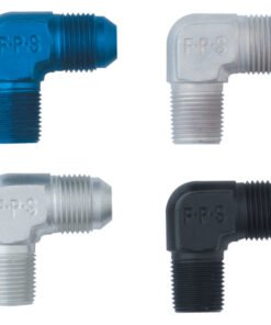 Fragola -8AN x 3/8 NPT 90 Degree Adapter - Black