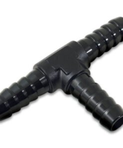 Vibrant 3/16in Barbed Tee Adapter - Black Anodized