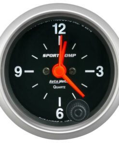 Autometer Sport-Comp 2-1/16in. 12 Hour Analog Clock Gauge