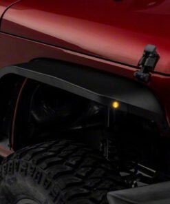 Officially Licensed Jeep 07-18 Jeep Wrangler JK Slim Fender Flares w/ Jeep Logo- Front