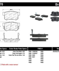 StopTech Performance 00-09 Honda S2000 / 92-07 Accord / 04-10 Acura TSX / 02-06 RSX Rear Brake Pads