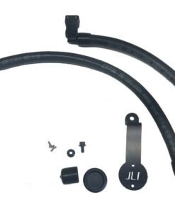 J&L 18-19 Ford Mustang GT Driver Side Oil Separator 3.0 - Clear Anodized