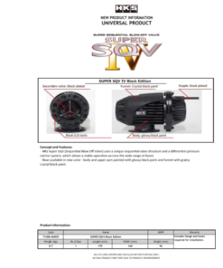 HKS SQV IV BLACK EDITION UNIVERSAL ASSY
