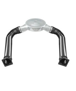 Spectre Air Box Kit 14in. / Dual 120 Degree Inlets - Chrome w/Black Ducts
