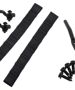 Kentrol 76-95 Jeep CJ/YJ Door Strap Kit Black Powdercoat Stainless Steel
