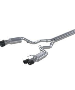 MBRP 18-22 Ford Mustang GT 5L T304 SS 3in Cat-Back Dual Rear w/4in Quad Carbon Fiber Tips (Street)
