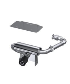MBRP 17-21 Can-Am Maverick Turbo/Turbo R 2.5in Chamber Oval Turbo Back Exhaust - Carbon Fiber Tip