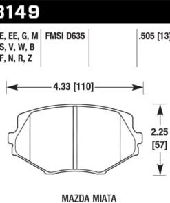 Hawk 1994-1997 Mazda Miata HPS 5.0 Front Brake Pads