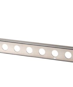 Kentrol 45-86 Jeep CJ 42 Inch Front Bumper with holes - Polished Silver