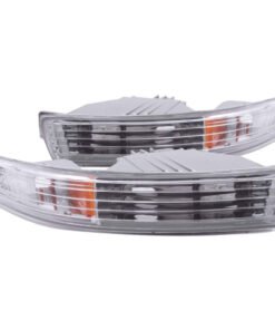 ANZO 1994-1997 Acura Integra Euro Parking Lights Chrome w/ Amber Reflector