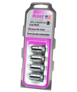 McGard SplineDrive Lug Nut (Cone Seat) M12X1.25 / 1.24in. Length (4-Pack) - Chrome (Req. Tool)