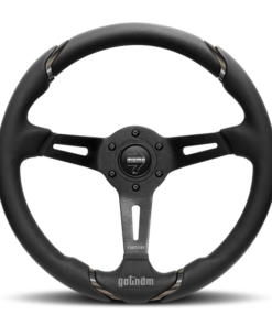 Momo Gotham Steering Wheel 350 mm - Black Leather/Black Spokes