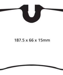 EBC 12-15 Porsche 911 (991) (Cast Iron Rotor only) 3.8 Carrera S Redstuff Rear Brake Pads