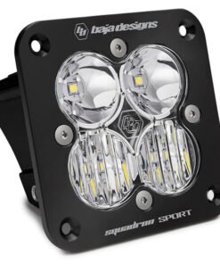 Baja Designs Squadron Sport Driving/Combo Pattern Flush Mount Black LED Light Pod - Clear