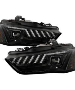 Spyder 13-16 Audi A4/S4 Halogen Model Only Projector Headlights - Black PRO-YD-AA413HALSI-BK