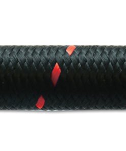 Vibrant -10 AN Two-Tone Black/Red Nylon Braided Flex Hose (10 foot roll)