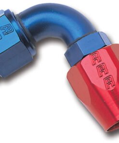 Russell Performance -8 AN Red/Blue 90 Degree Full Flow Hose End