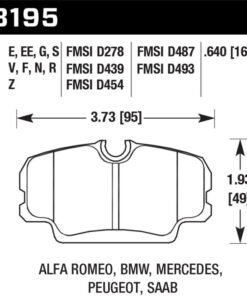 Hawk 87-91 BMW 325i DTC-70 Front Race Brake Pads