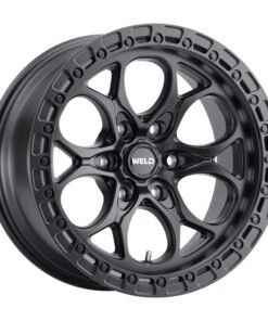 Weld W108 18X9 Ledge 6X139.7 ET00 BS5.00 Satin Black / Black Ring 106.1
