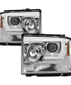 Spyder Platinum Ford F250/350/450 05-07 High-Power LED Module Proj. Headlights-Chrome (PRO-YD-FS05V2