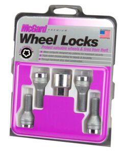 McGard Wheel Lock Bolt Set - 4pk. (Cone Seat) M12X1.25 / 19mm Hex / 25.6mm Shank Length - Chrome