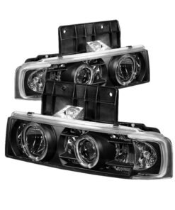 Spyder Chevy Astro 95-05/GMC Safari 95-05 Projector Headlights LED Halo Black PRO-YD-CA95-HL-BK