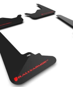 Rally Armor 21-23 Tesla Model S / S Plaid Black UR Mud Flap w/ Red Logo