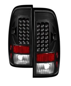 Xtune Ford F150 Styleside 97-03 / F250/350/450/550 99-07 LED Tail Lights Black ALT-ON-FF15097-LED-BK
