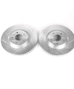 Power Stop 14-19 Chevrolet Corvette Front Evolution Drilled & Slotted Rotors - Pair