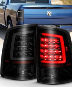 ANZO 2009-2018 Dodge Ram 1500 LED Taillight Plank Style Black w/Smoke Lens