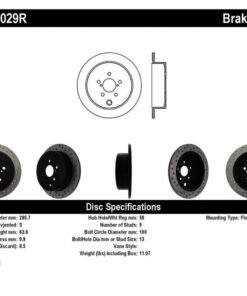 StopTech 08-10 WRX Drilled Right Rear Rotor