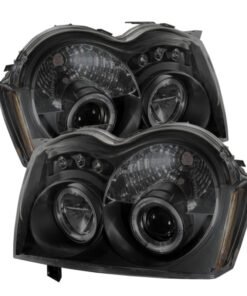 Spyder Jeep Grand Cherokee 05-07 Projector Headlights LED Halo LED Blk Smke PRO-YD-JGC05-HL-BSM