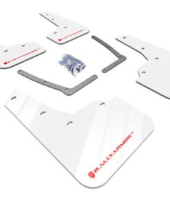 Rally Armor 16-19 Honda Civic Si UR White Mud Flap w/ Red Logo