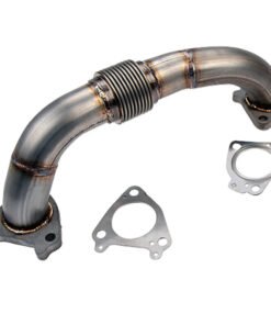 Wehrli 01-16 Chevrolet 6.6L Duramax 2in Stainless Driver Side Up Pipe w/Gaskets (Single/Twin Turbo)