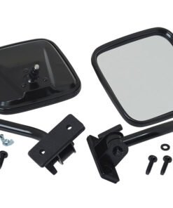 Kentrol 97-18 Jeep Wrangler TJ/JK E-Z Detach Mirrors Pair - Powdercoat Black
