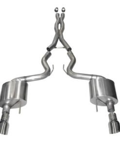 Corsa 2015 Ford Mustang GT 5.0 3in Cat Back Exhaust, Polish Dual 4.5in Tip (Xtreme)