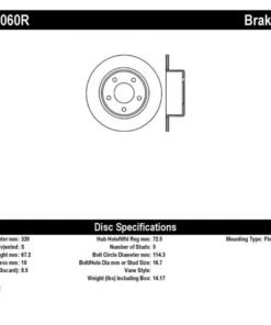 StopTech 05-13 Chrysler300/300C / 09-12 Dodge Challenger Rear Right Drilled & Slotted Rotor