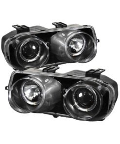 Spyder Acura Integra 94-97 Projector Headlights LED Halo -Black High H1 Low 9006 PRO-YD-AI94-HL-BK