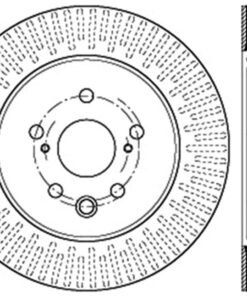 StopTech 13-14 Lexus GS300/350/400/430 Slotted Sport Rear Right Brake Rotor